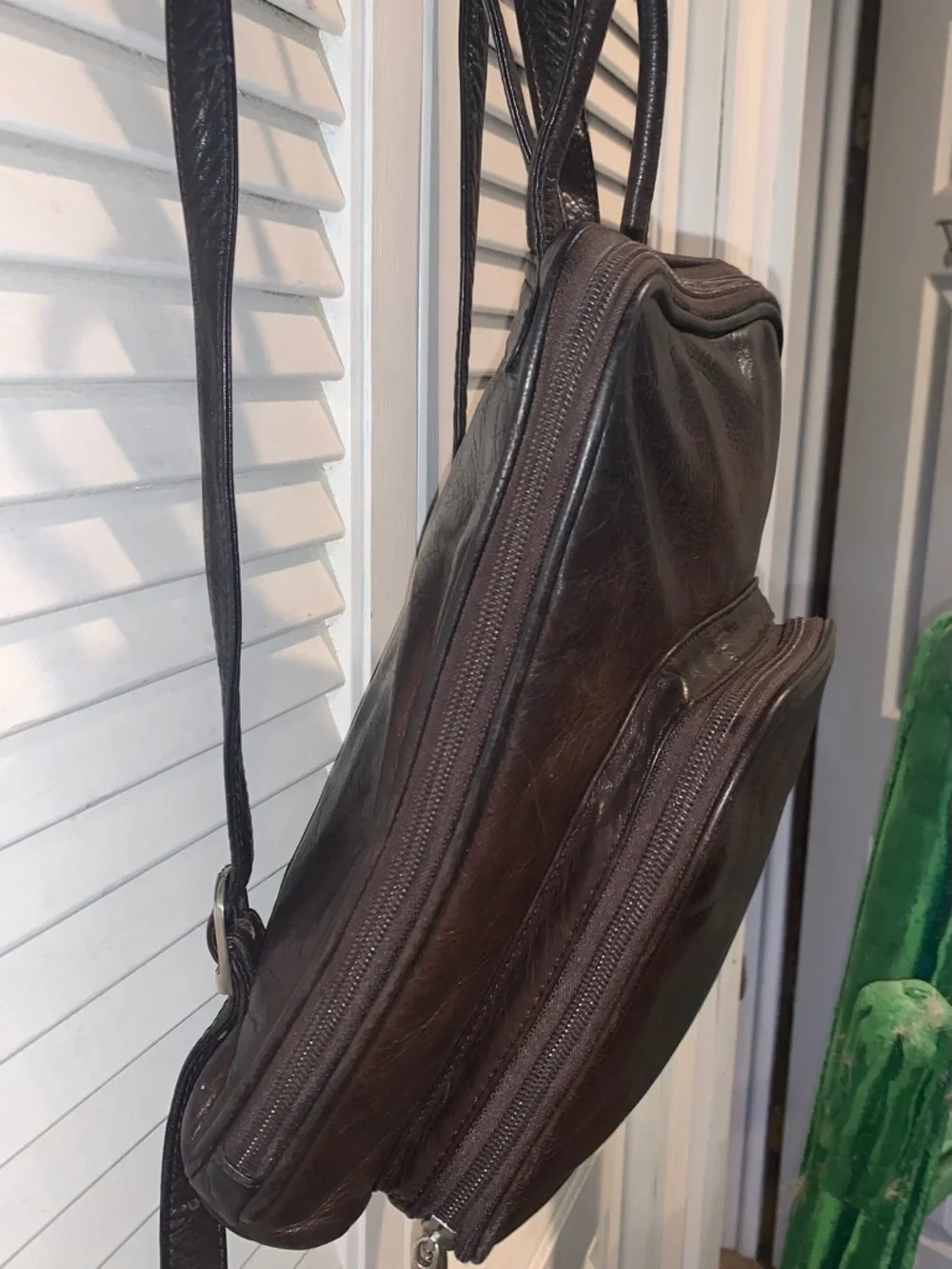 Osgoode Marley Small Genuine Leather bag Brown 9 1/2” X 11”